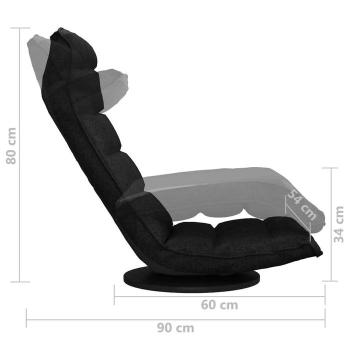 Scaun de podea pivotant, negru, material textil - WALTI WALTI