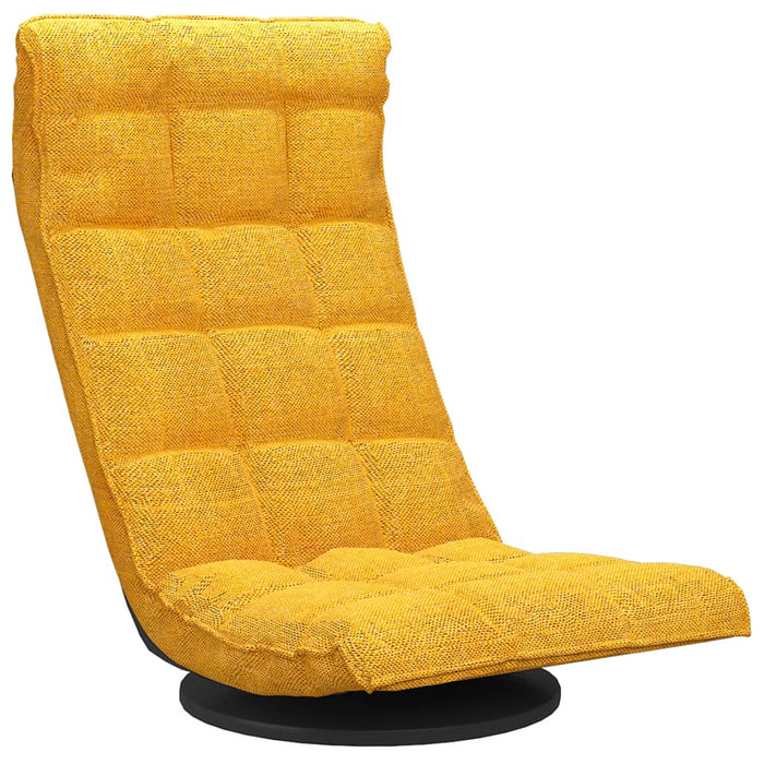 Scaun de podea pivotant, galben muștar, material textil - WALTI WALTI