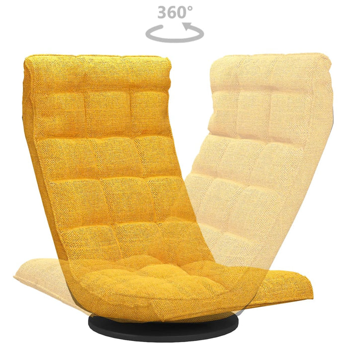 Scaun de podea pivotant, galben muștar, material textil - WALTI WALTI