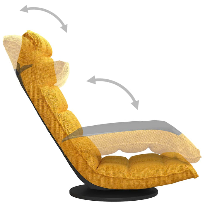 Scaun de podea pivotant, galben muștar, material textil - WALTI WALTI