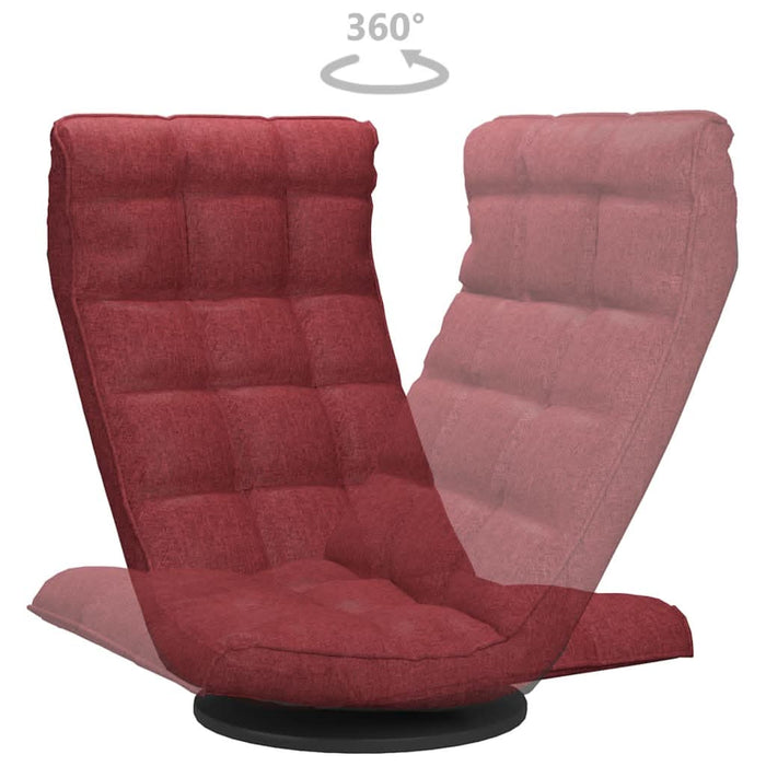 Scaun de podea pivotant, roșu vin, material textil - WALTI WALTI