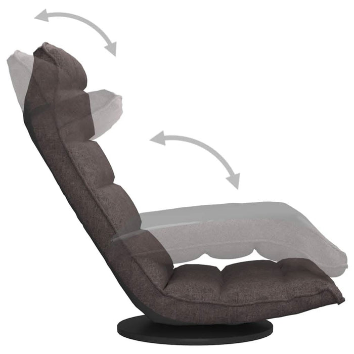 Scaun de podea pivotant, gri taupe, material textil - WALTI WALTI