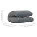 Scaun de podea pliabil, gri deschis, material textil - WALTI WALTI