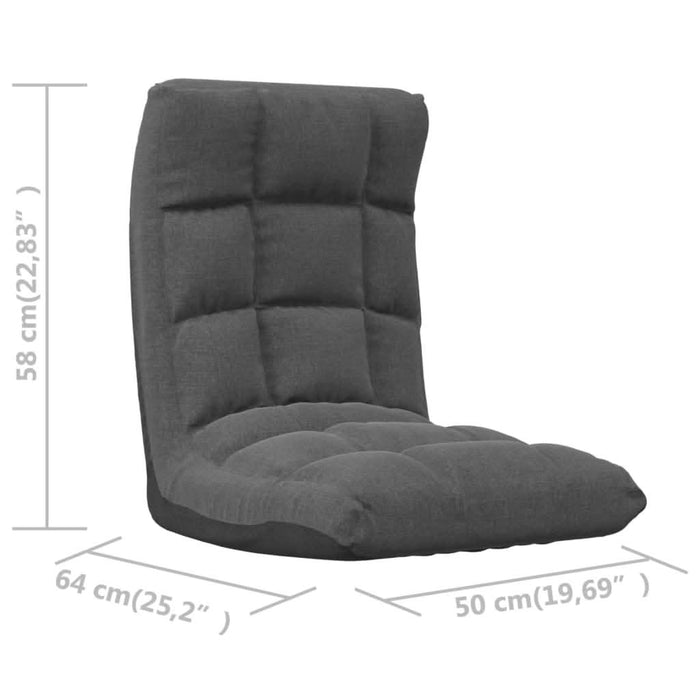 Scaun pliabil de podea, gri închis, textil - WALTI WALTI