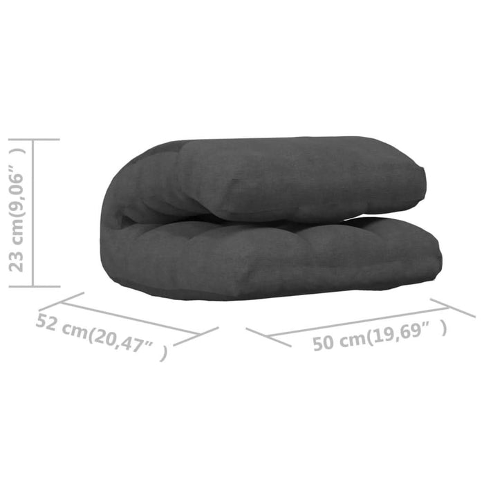 Scaun pliabil de podea, gri închis, textil - WALTI WALTI