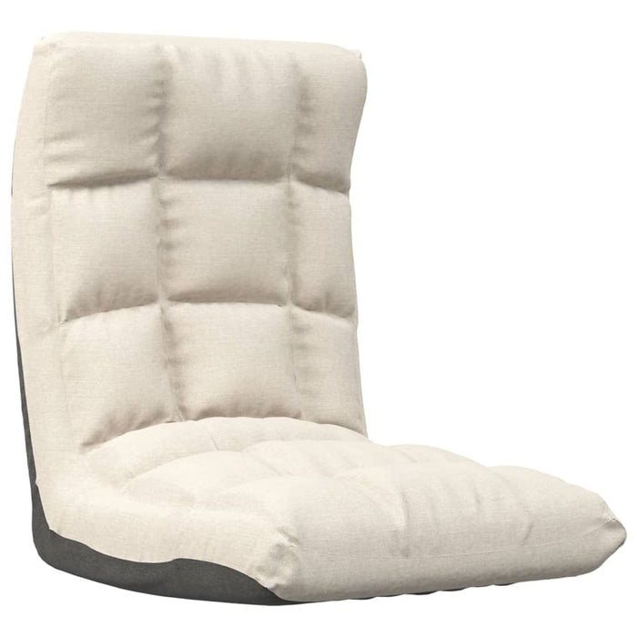 Scaun de podea pliabil, crem, material textil WALTI