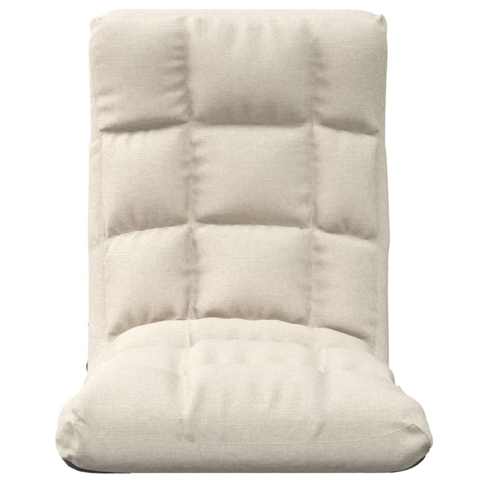 Scaun de podea pliabil, crem, material textil WALTI