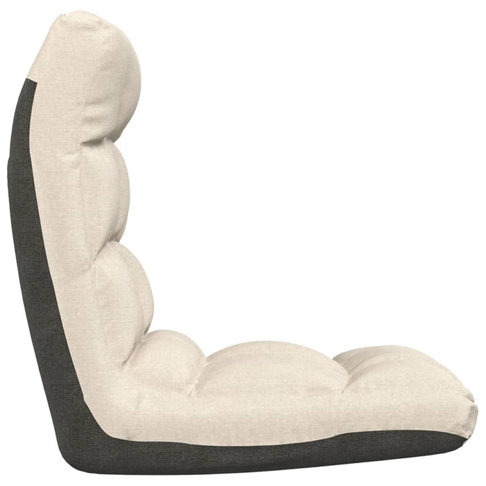 Scaun de podea pliabil, crem, material textil WALTI
