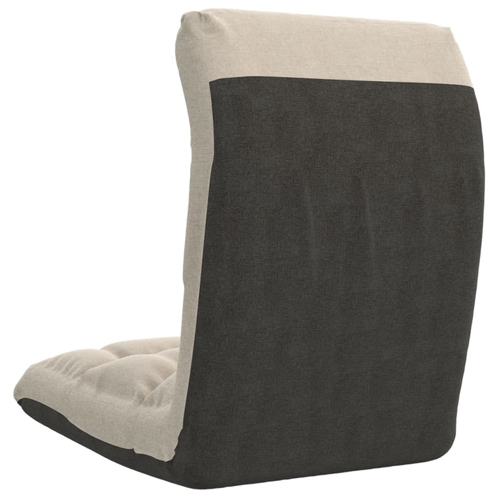 Scaun de podea pliabil, crem, material textil WALTI