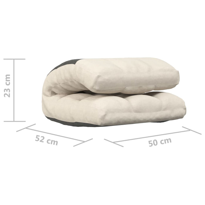 Scaun de podea pliabil, crem, material textil WALTI