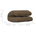Scaun de podea pliabil, maro, material textil - WALTI WALTI