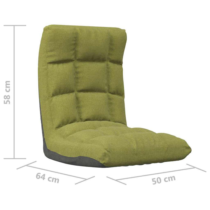 Scaun de podea pliabil, verde, material textil WALTI