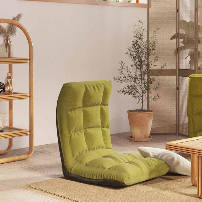 Scaun de podea pliabil, verde, material textil WALTI