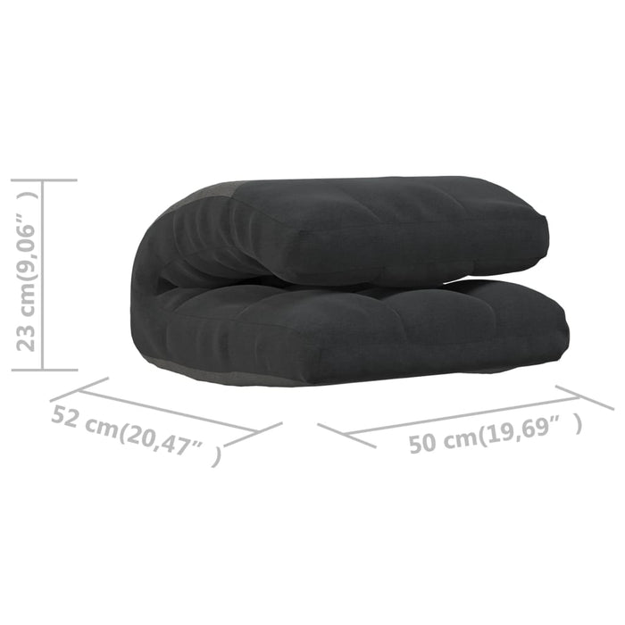 Scaun de podea pliabil, negru, material textil - WALTI WALTI