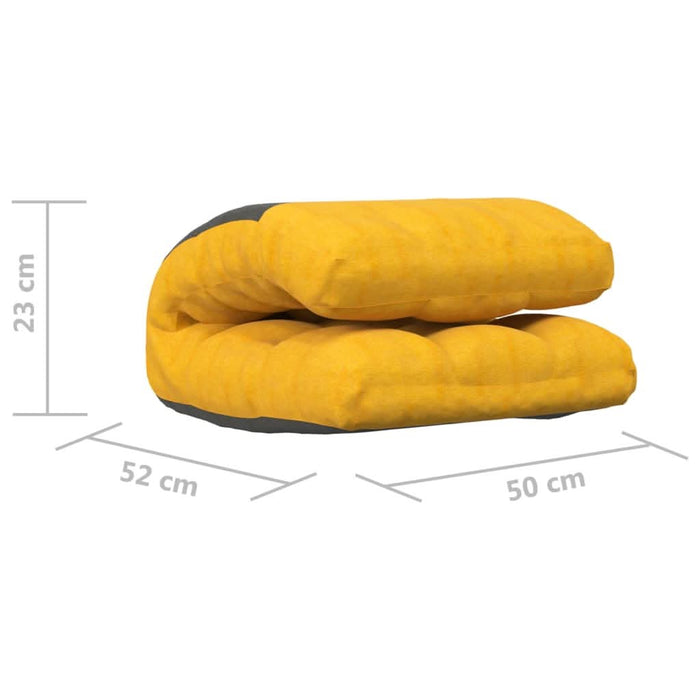 Scaun de podea pliabil, galben muștar, material textil - WALTI WALTI