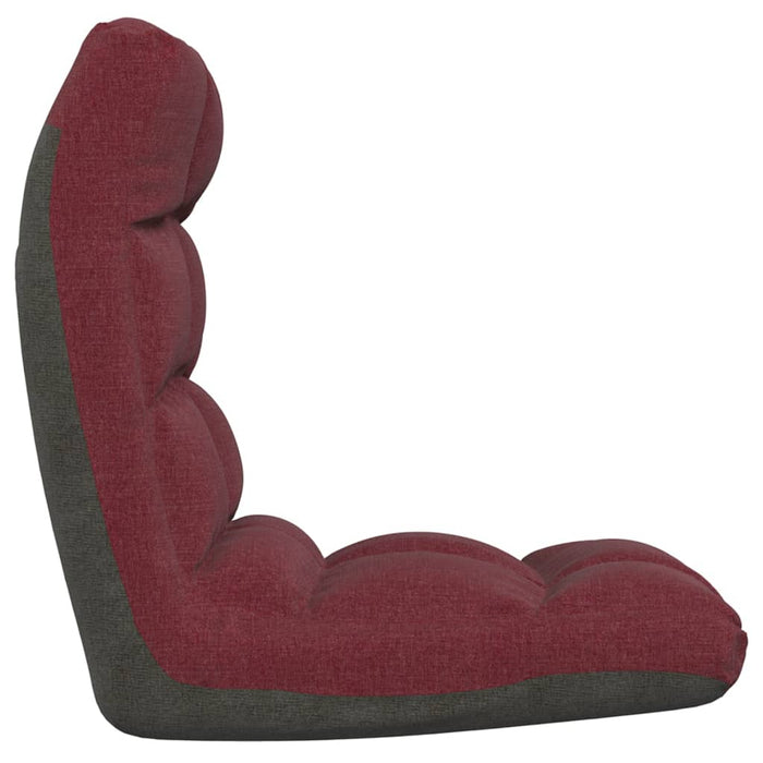 Scaun de podea pliabil, roșu vin, material textil - WALTI WALTI