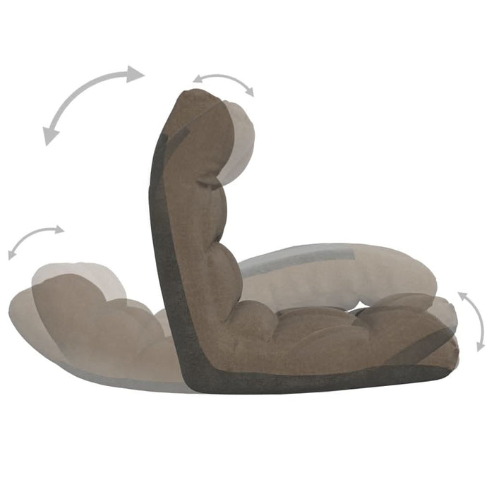 Scaun de podea pliabil, gri taupe, material textil - WALTI WALTI