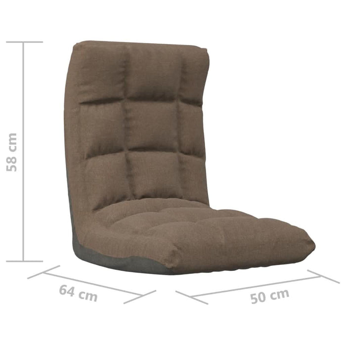 Scaun de podea pliabil, gri taupe, material textil - WALTI WALTI