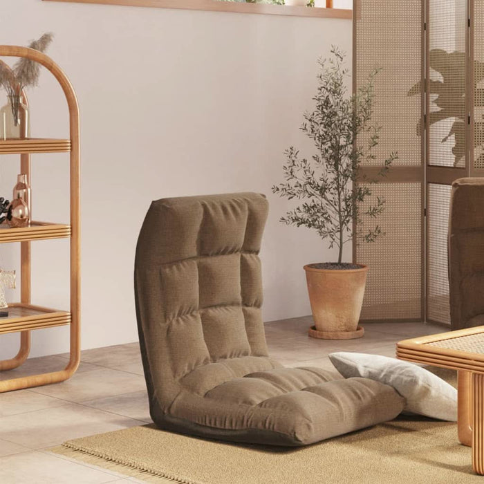 Scaun de podea pliabil, gri taupe, material textil - WALTI WALTI