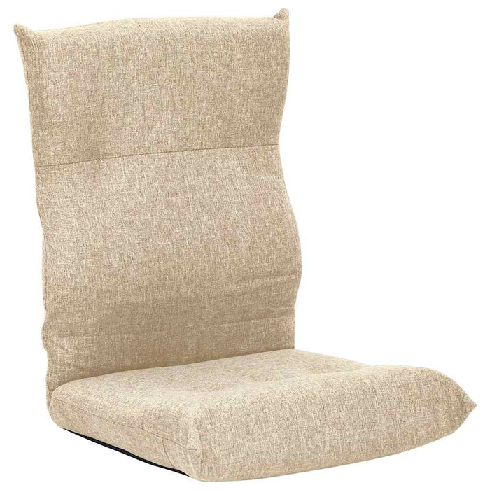 Scaun de podea pliabil, crem, material textil WALTI