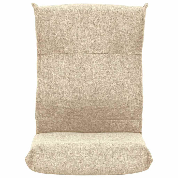 Scaun de podea pliabil, crem, material textil WALTI