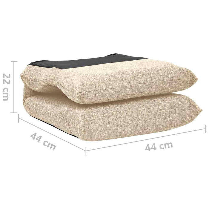 Scaun de podea pliabil, crem, material textil WALTI