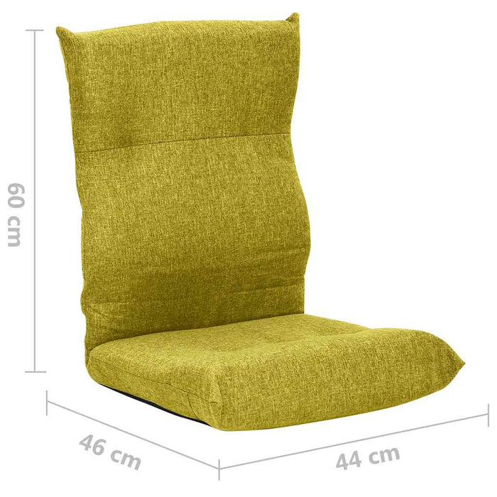 Scaun de podea pliabil, verde, material textil WALTI