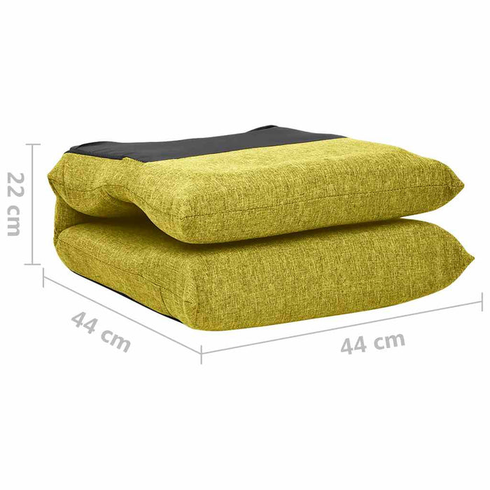 Scaun de podea pliabil, verde, material textil WALTI