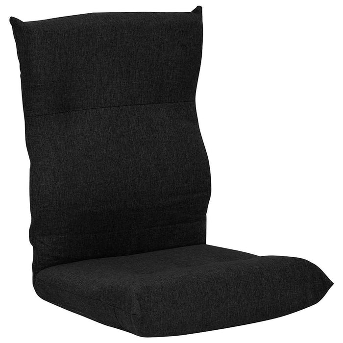 Scaun de podea pliabil, negru, material textil WALTI