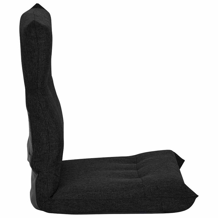 Scaun de podea pliabil, negru, material textil WALTI