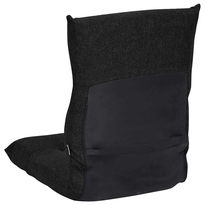 Scaun de podea pliabil, negru, material textil WALTI