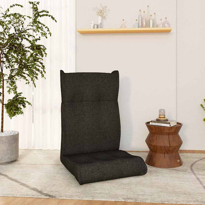 Scaun de podea pliabil, negru, material textil WALTI