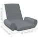 Scaun de podea pliabil, gri deschis, material textil - WALTI WALTI