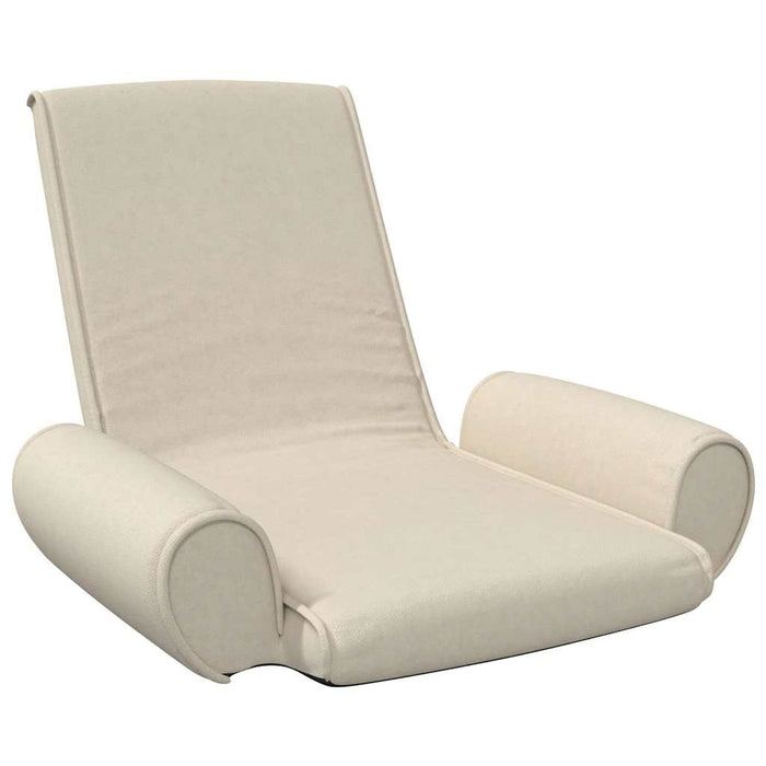 Scaun de podea pliabil, crem, material textil WALTI
