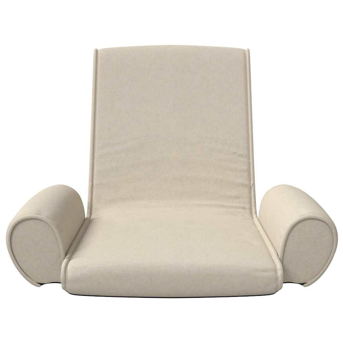 Scaun de podea pliabil, crem, material textil WALTI
