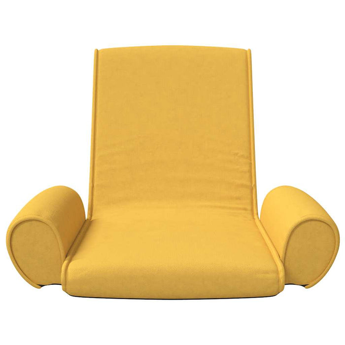 Scaun de podea pliant, galben muștar, material textil WALTI