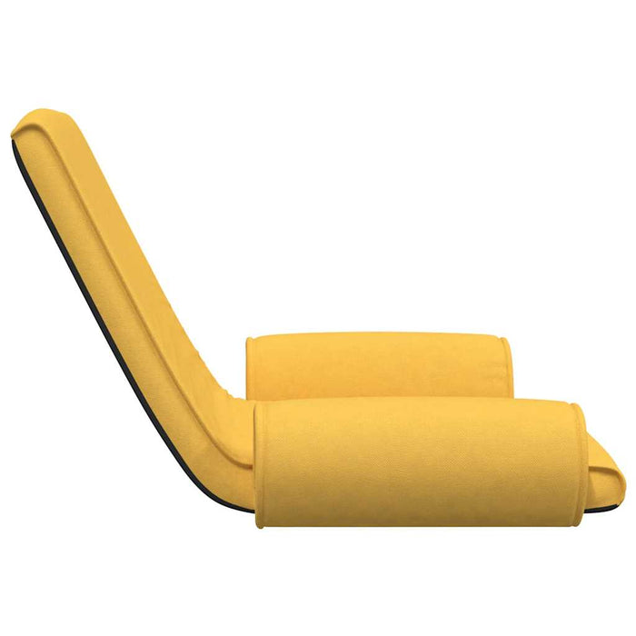 Scaun de podea pliant, galben muștar, material textil WALTI