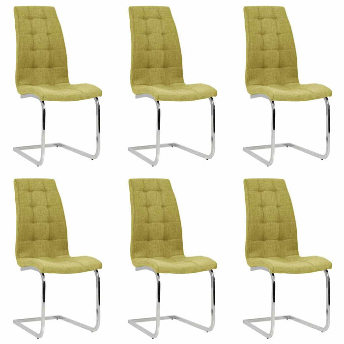 Scaune bucătărie tip consolă, 6 buc., verde, material textil WALTI