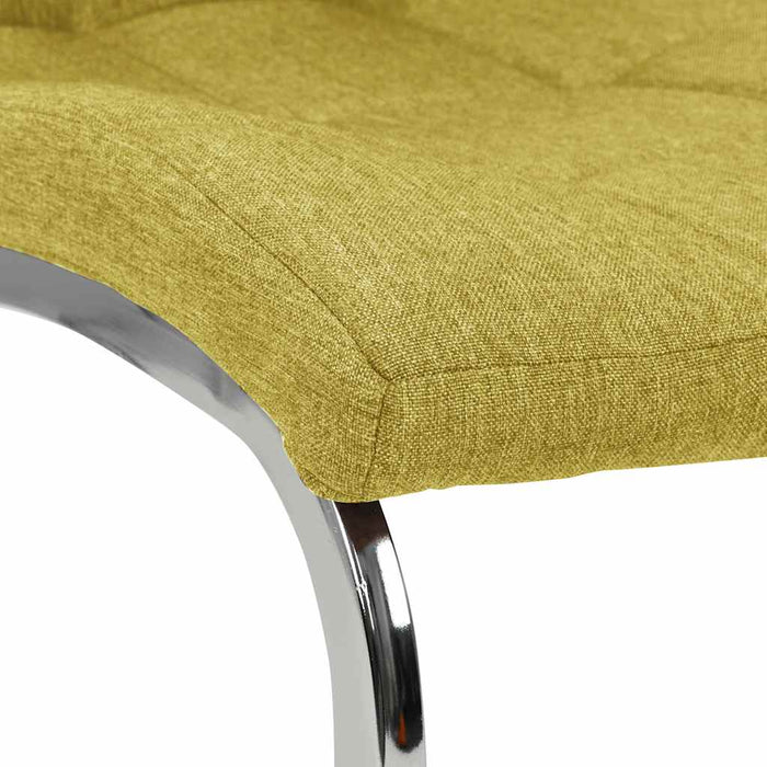 Scaune bucătărie tip consolă, 6 buc., verde, material textil WALTI
