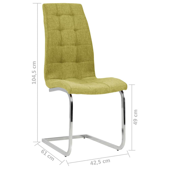 Scaune bucătărie tip consolă, 6 buc., verde, material textil WALTI