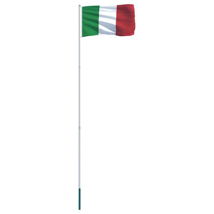 Steag Italia și stâlp din aluminiu, 4 m WALTI