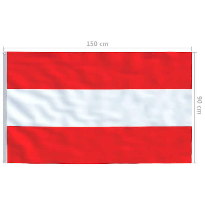 Steag Austria și stâlp din aluminiu, 4 m WALTI