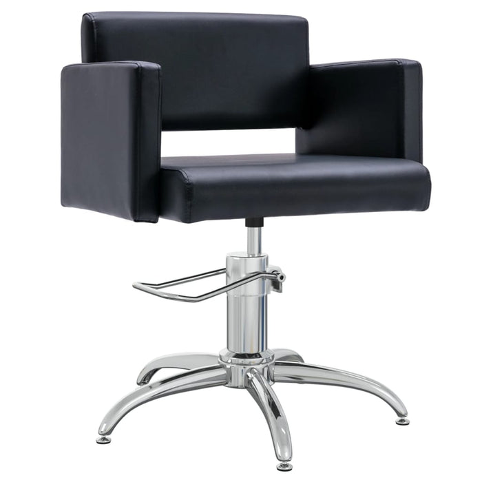 Scaun salon, negru, piele ecologică WALTI