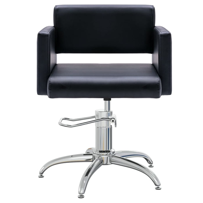 Scaun salon, negru, piele ecologică WALTI