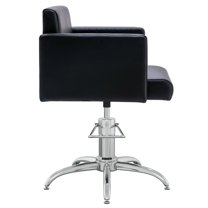 Scaun salon, negru, piele ecologică WALTI