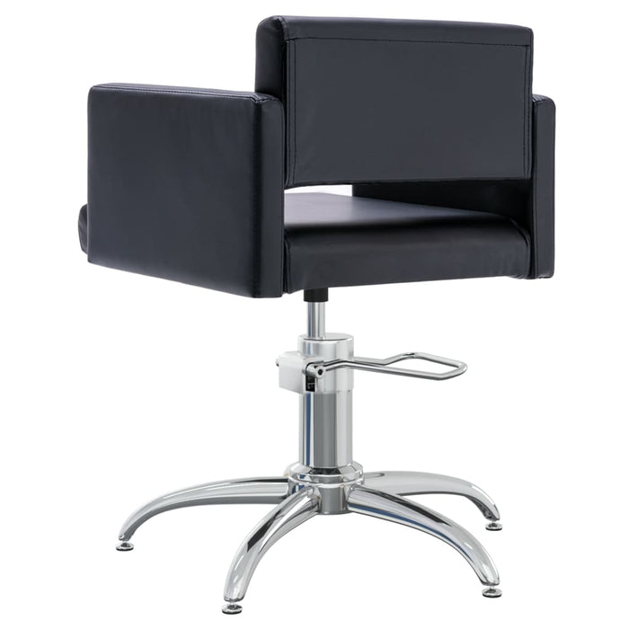 Scaun salon, negru, piele ecologică WALTI