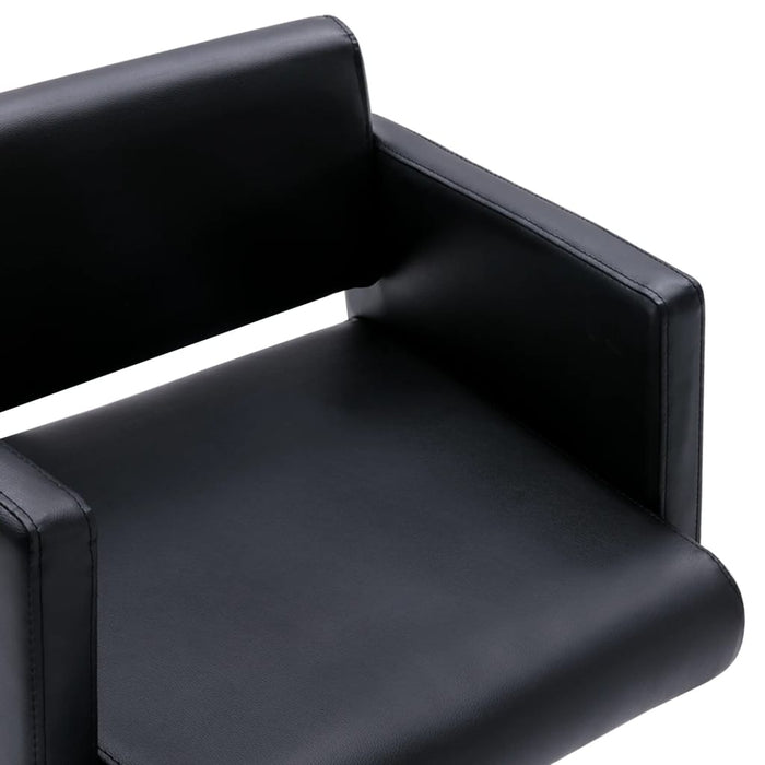 Scaun salon, negru, piele ecologică WALTI