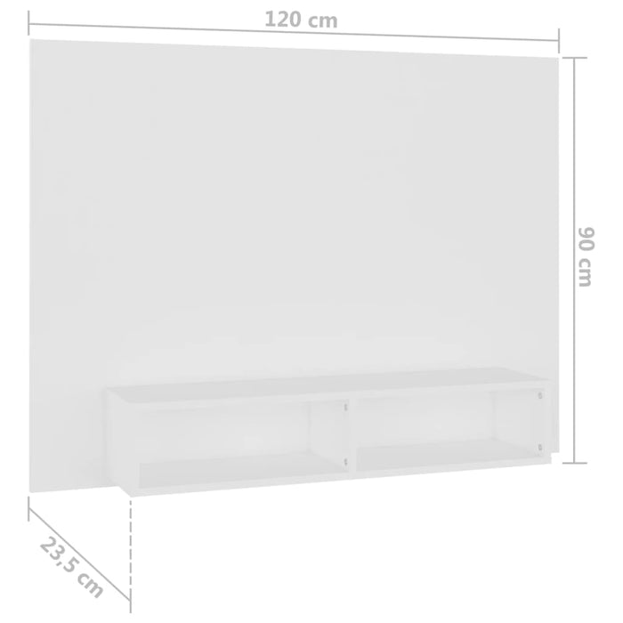 Comodă TV de perete, alb, 120x23,5x90 cm, PAL - WALTI WALTI