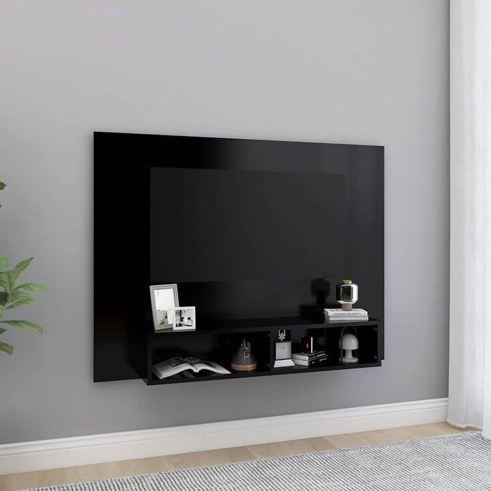 Comodă TV de perete, negru, 120x23,5x90 cm, PAL WALTI