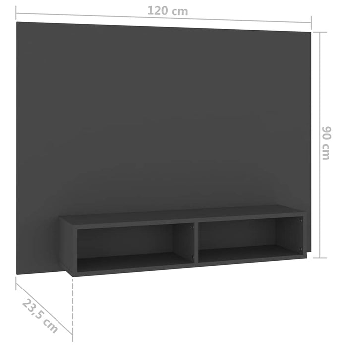 Comodă TV de perete, gri, 120x23,5x90 cm, PAL WALTI